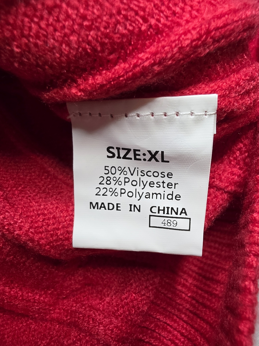 Jmierr Red Cable-Knit Zip-Front Sweater with Brown Elbow Patches XL - Picture 3 of 6